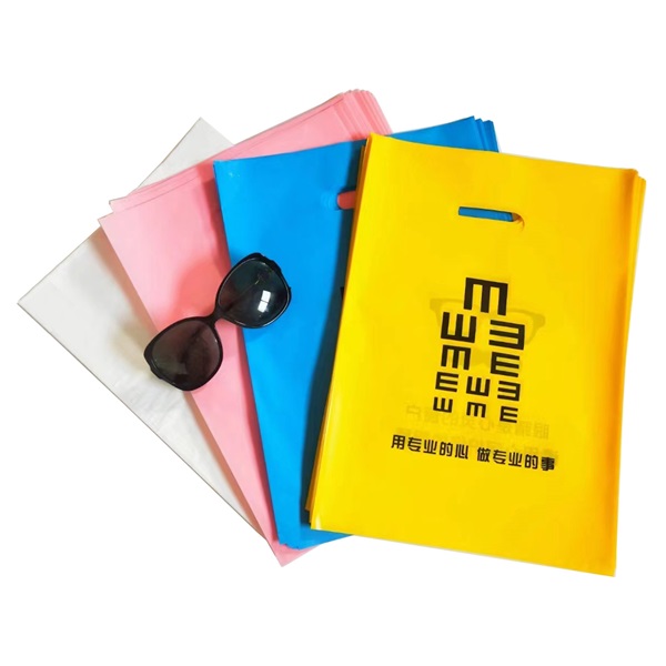 Plastic die-cut gift bags
