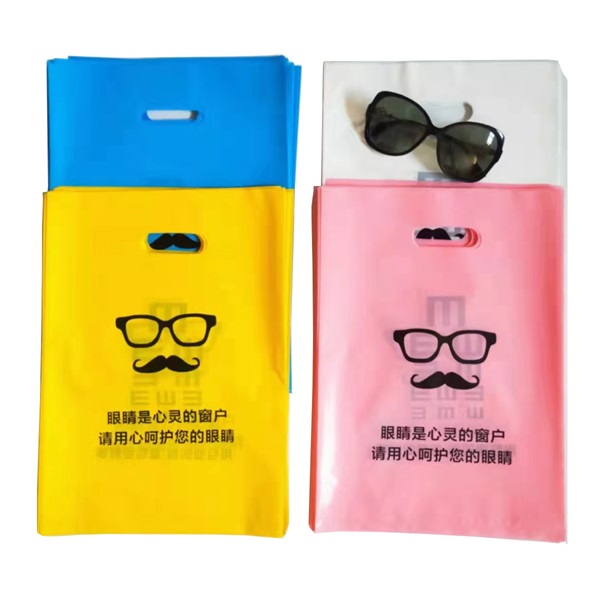 Plastic die-cut gift bags